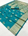 Karnival Gold By Rajtex Silk Two Tone Hnadloom Weaving Silk Saree Wholesale Online
